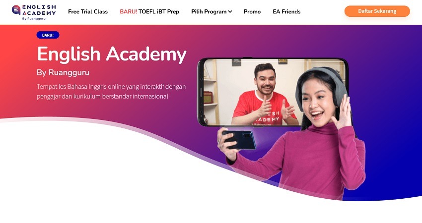 English Academy, Kursus Bahasa Inggris Interaktif dari Ruangguru